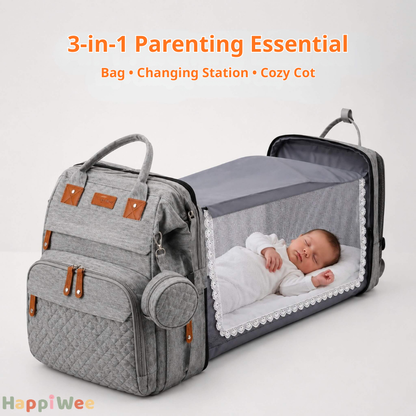 HappiWee™ Baby Diaper Bag with Portable Changing Station - Big Enough for the Day