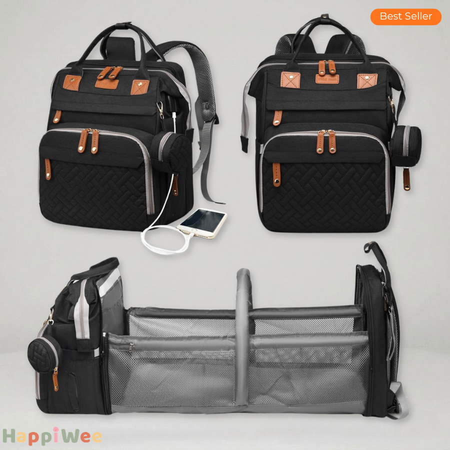 HappiWee™ Baby Diaper Bag with Portable Changing Station - Big Enough for the Day