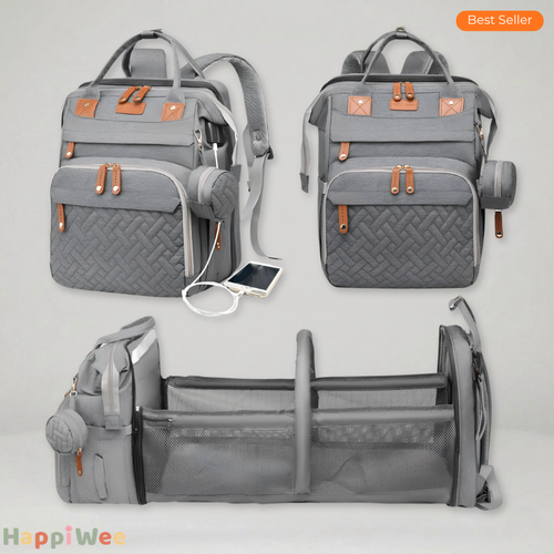 HappiWee™ Baby Diaper Bag with Portable Changing Station - Big Enough for the Day