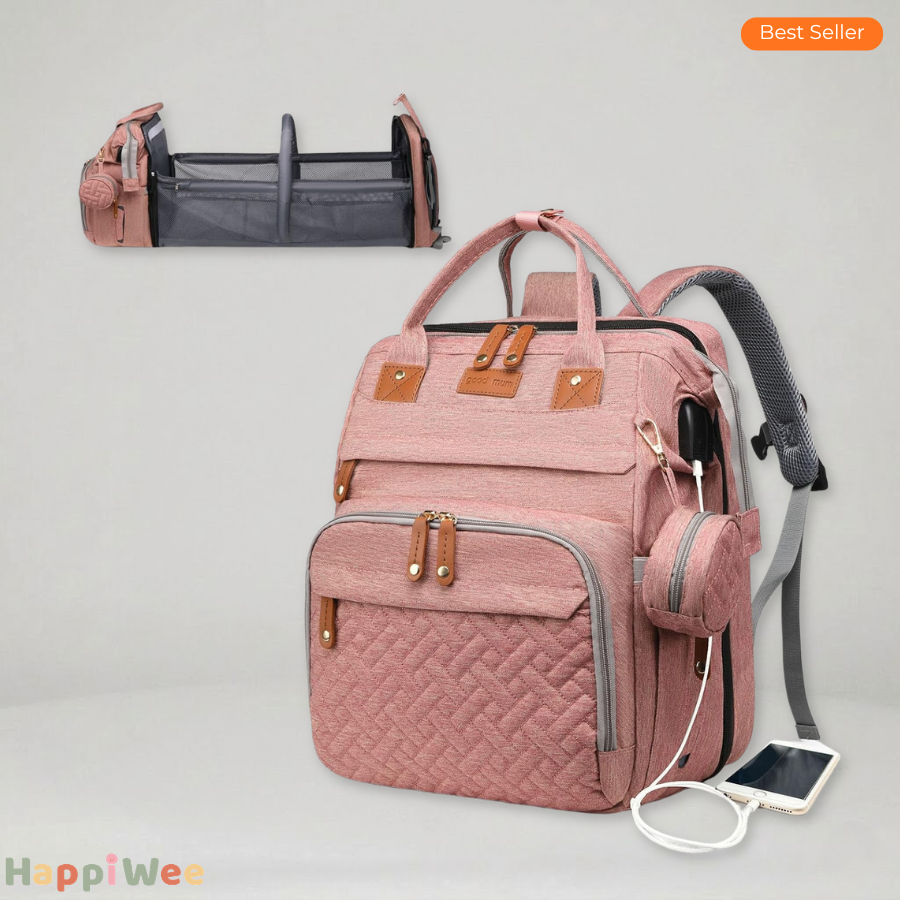 HappiWee™ Baby Diaper Bag with Portable Changing Station - Big Enough for the Day