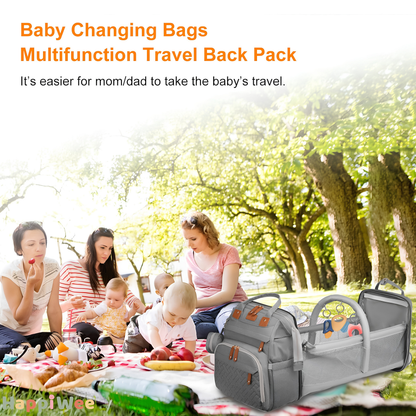 HappiWee™ Baby Diaper Bag with Portable Changing Station - Big Enough for the Day