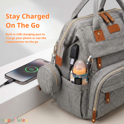 HappiWee™ Baby Diaper Bag with Portable Changing Station - Big Enough for the Day