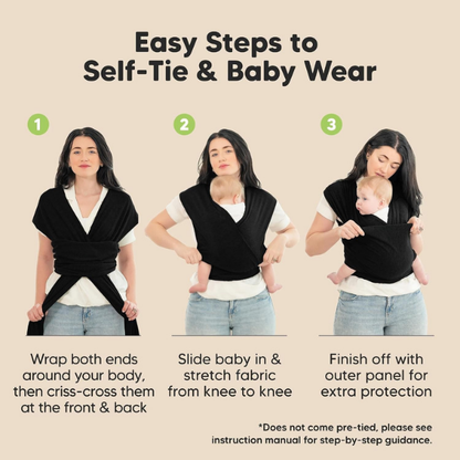 HappiWee™ Baby Wrap Carrier – Hands-Free Comfort & Support